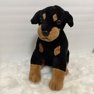 VTG 1980’s People Pals Rottweiler Puppy Plush Realistic Stuffed Canine Classics